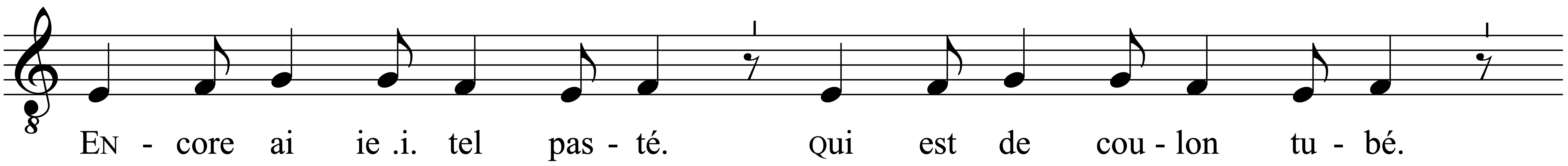 Work musical notation
